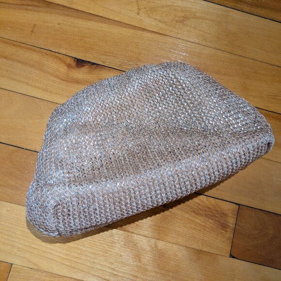 Anthropologie Silver Rattan Clutch - Picture 1 of 7